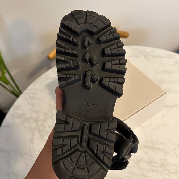 ALLSAINTS HELIUM LEATHER SANDALS, Size US 9, EU 39 - Picture 12 of 14
